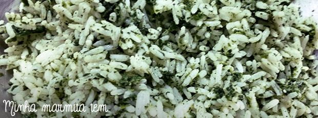 arroz com espinafre